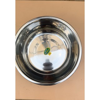 Thau Inox Hồng Phước Thành cao cấp, Inox 201 sáng bóng dễ vệ sinh chống rỉ sét size 32cm-34cm-36cm.