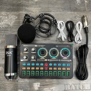 Trọn bộ thu âm mic isk at850, soundcard k900, combo thu âm livestream có autotune, bluetooth