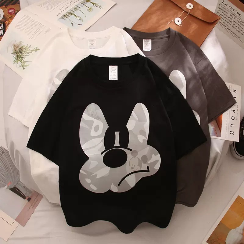Áo phông nữ nam cotton khô 3158 hình mickey