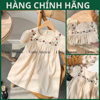 Váy bé gái Little Maven đầm bé gái thêu hoa 23091