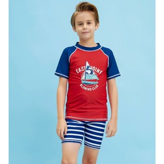 Bộ bơi rời Blowind đỏ phối navy hình thuyền Nga Fish B1R3T9