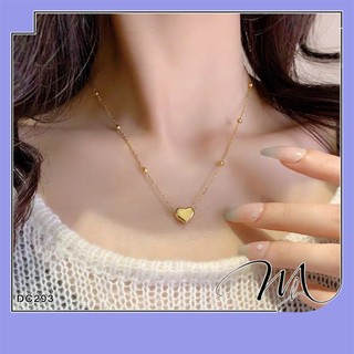 Dây chuyền nữ Titan dây bi mặt tim dễ thương - Măng's House DC293