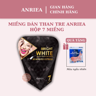 CÓ HỎA TỐC HCM- Hộp miếng dán trắng răng Anriea 7 miếng tẩy sạch mảng bám răng