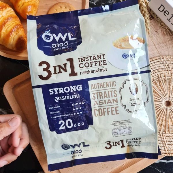 Cà phê sữa đậm đặc OWL 3 in 1 Instant Coffee