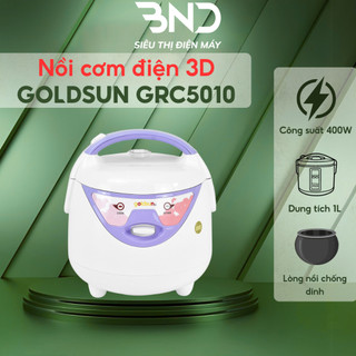 Nồi cơm điện 3D Goldsun GRC5010 lòng nồi chống dính dung tích 1L công suất 400W bảo hành chính hãng 12 tháng
