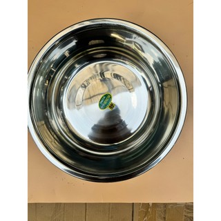 Thau Inox Hồng Phước Thành cao cấp, Inox 201 sáng bóng dễ vệ sinh chống rỉ sét size 38cm-40cm.
