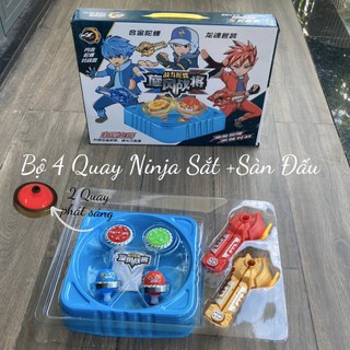 Bộ 4 Con quay Vô Cực + 2 Tay phóng +Sàn  Con quay vòng xoay thần tốc