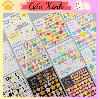 Sticker dán trang trí nhật ký, sổ vở, sinh nhật