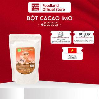 Bột Cacao IMO 500g, làm bánh, mouse, đồ uống, cafe, đắp mặt - Foodland
