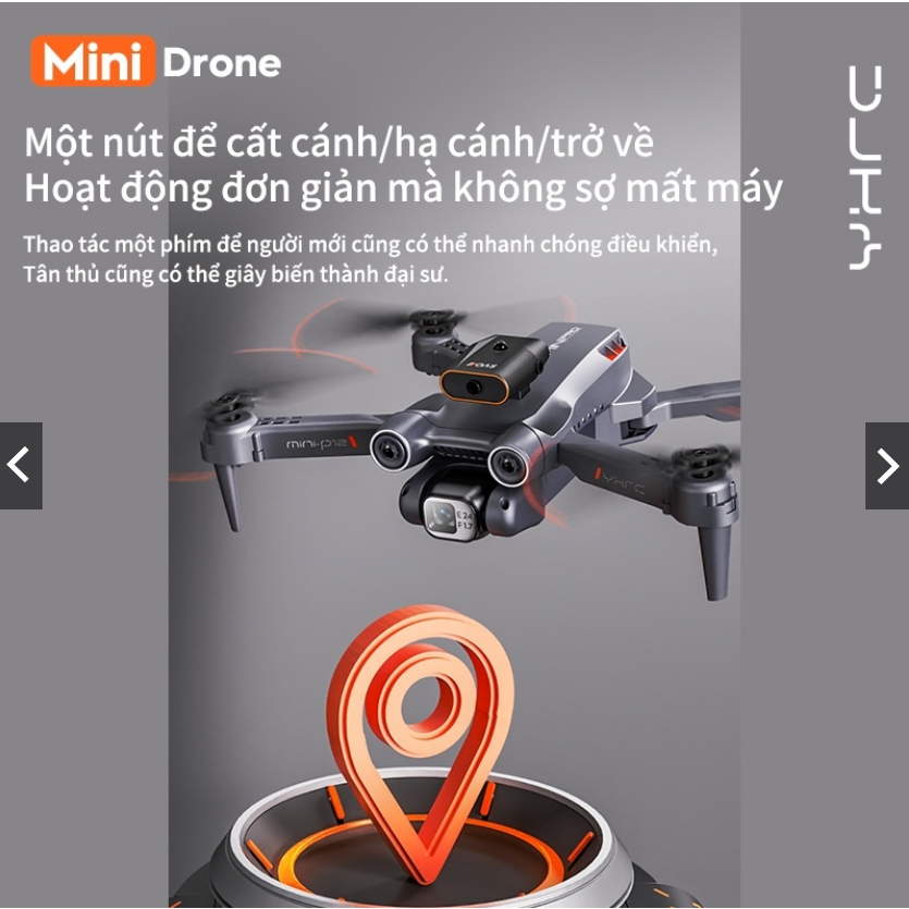 PIycam Mini, Flycam Giá Rẻ, Máy Bay Không Người Lái P12 Camera Kép 4K Full HD, Chế Độ Cảm Biến Tránh Va Chạm Tự Động | BigBuy360 - bigbuy360.vn