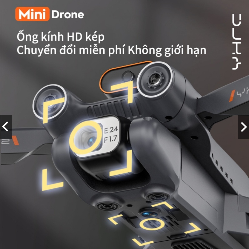 PIycam Mini, Flycam Giá Rẻ, Máy Bay Không Người Lái P12 Camera Kép 4K Full HD, Chế Độ Cảm Biến Tránh Va Chạm Tự Động | BigBuy360 - bigbuy360.vn