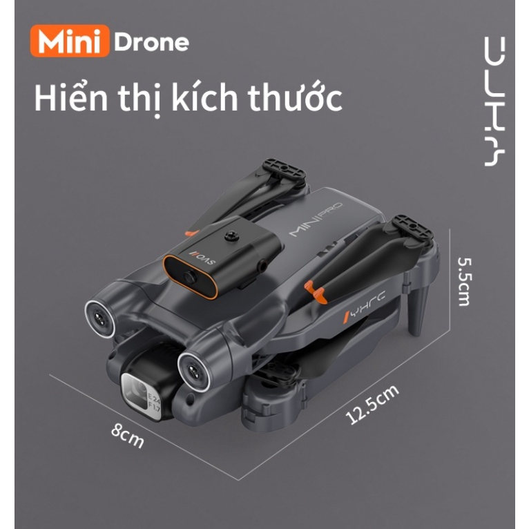 PIycam Mini, Flycam Giá Rẻ, Máy Bay Không Người Lái P12 Camera Kép 4K Full HD, Chế Độ Cảm Biến Tránh Va Chạm Tự Động | BigBuy360 - bigbuy360.vn