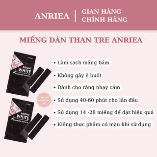 Combo 2 Hộp miếng dán trắng răng Anriea than tre