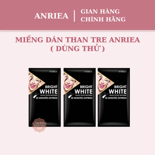 COMBO 3 miếng lẻ trắng răng Anriea than tre - liệu trình dùng thử làm sạch mảng bám