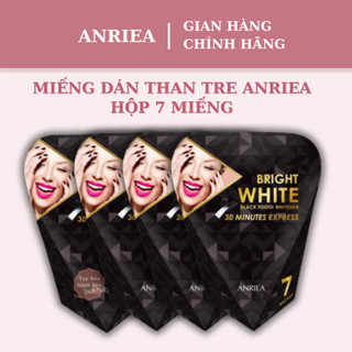 Combo 4 Hộp dán trắng răng Anriea than tre 28 miếng trắng sáng không ê buốt