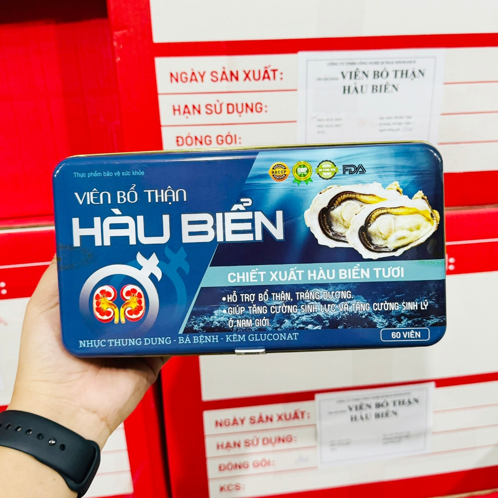 Viên Bổ Thận Hàu Biển (hộp thiếc) thảo dược giúp cường sinh lực sinh lý nam - 60 viên