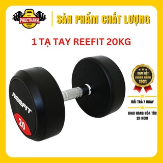 Ta tay bọc cao su REEFIT 20kg Tạ Phòng Tập (1 cái) (PHUCTHANHSPORT)