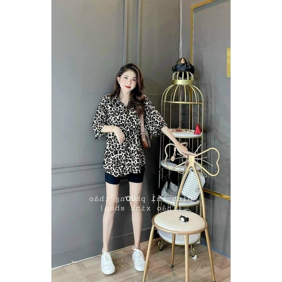 Áo Sơ Mi Tay Lỡ Form Thụng Họa Tiết Đẹp