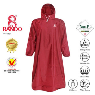 Áo Mưa BISUR Bít 1 Người, RANDO Chính Hãng, Có Phản Quang, Vải Dù Cao Cấp Nhanh Khô, Không Thấm Nước