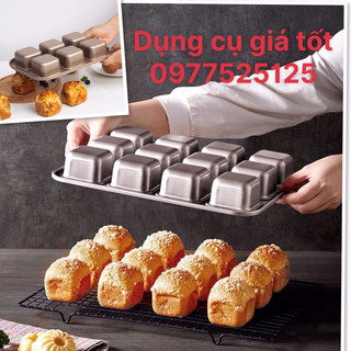 Khuôn Vuông 6 ô Làm Bánh Mì / Bánh Ngọt Chống Dính