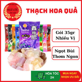 Thạch rau câu vị hoa quả - thạch hoa quả - thạch dừa vị hoa quả siêu ngon đủ vị - gói 35g - ngucoc_anvat