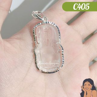 C405 mặt dây chuyền ông thần tài mỉm cười t h ạ c h a n h nhân tạo bạc thật nguyên chất thiên cát
