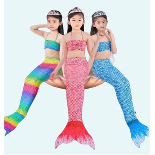 Đồ bơi nàng tiên cá Đồ bơi bikini 3 mảnh đuôi nàng tiên cá nhiều màu xinh xắn cho bé