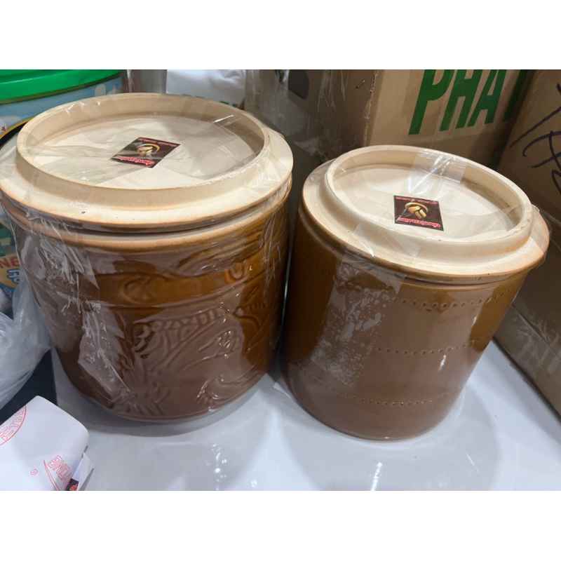 Chum đựng gạo phong thủy Bát Tràng cao 28 cm 10kg gạo hàng  VIP