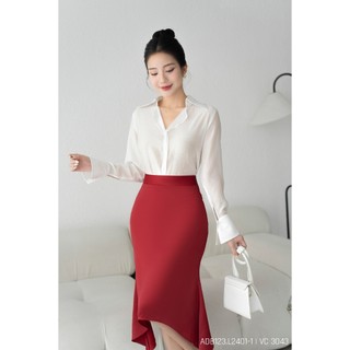 Áo sơ mi nữ RUZA tay dài chất mềm mại thiết kế thanh lịch sang trọng ADB123