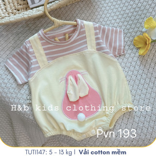 Body suit cho bé gái kết hợp tay thỏ đáng yêu phong cách Hàn Quốc, Đồ liền thân cho bé sơ sinh, TUTI BABY147