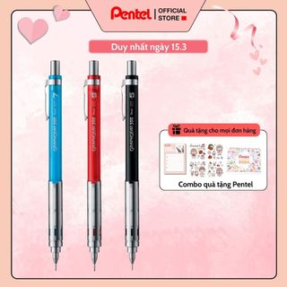 Bút chì kim bấm kỹ thuật pentel pg-metal350 pg313/ 315/ 317 | đầu bút inox cao cấp không han gỉ| họa cụ chuyên nghiệp