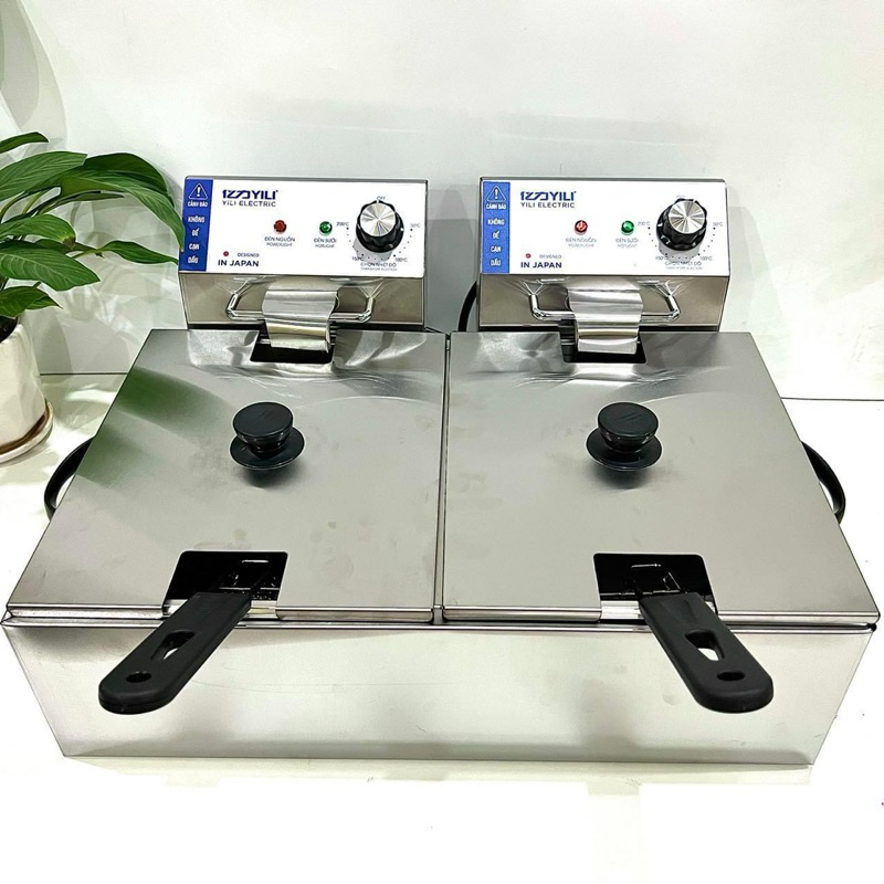 Bếp chiên nhúng điện đôi cao cấp