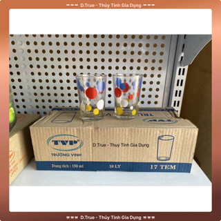 Bộ 10 Ly Thủy Tinh Chấm Bi 150ML ( F5 Bi TVP)
