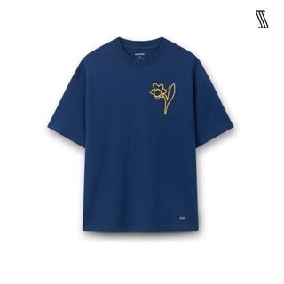 Áo thun cổ tròn nam nữ SSSTUTTER phông trơn in hoa dáng rộng cotton thoáng mát co giãn 250gsm "NARCISSUS" TEE - bloom