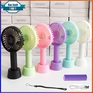 Quạt cầm tay, quạt tích điện mini với 3 mức gió siêu mát