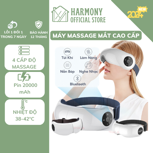 Máy Massage Mắt Thông Minh DELADEP, Mát Xa Thư Giãn, Xoa Bóp Vùng Thái Dương, Chăm Sóc Mắt Với 4 Chế Độ Tự Chọn MSM02