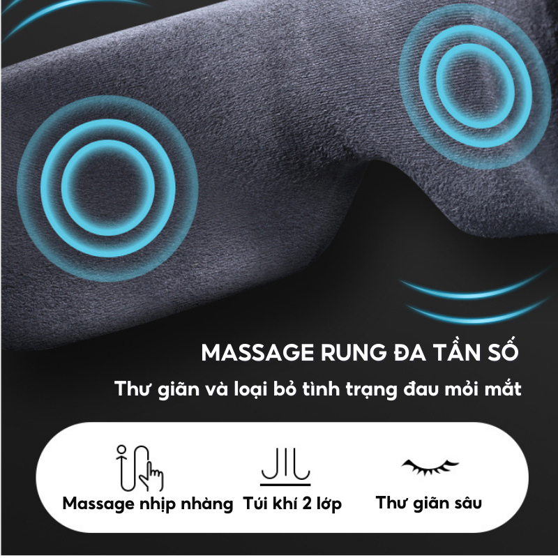 Máy Massage Mắt Thông Minh DELADEP, Mát Xa Thư Giãn, Xoa Bóp Vùng Thái Dương, Chăm Sóc Mắt Với 4 Chế Độ Tự Chọn MSM02