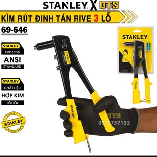 Kìm rút đinh tán 3 mũi stanley mỹ 3-5mm | kìm rút rive thép hợp kim, tay cộng lực khỏe rút đinh rive 69-646 stht69646-8