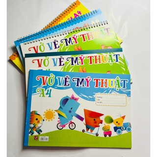 Vở vẽ mỹ thuật dán gáytuanviet books khổ a4 40 trang