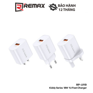 Cốc sạc nhanh remax rp-u119 1 cổng usb chuẩn us max 18w