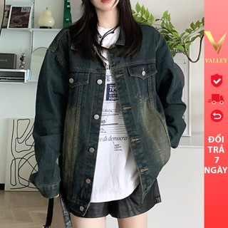 Áo Khoác Bò Jean Nữ Unisex basic Avocado form Rộng Áo chất jean dày dặn, Áo khoác bò dày dặn 3 màu