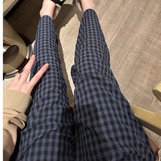  QUẦN dài caro nữ lưng thun phom Baggy ANHSTORE chất đũi cotton thời trang quần dài caro nữ baggy thời trang 