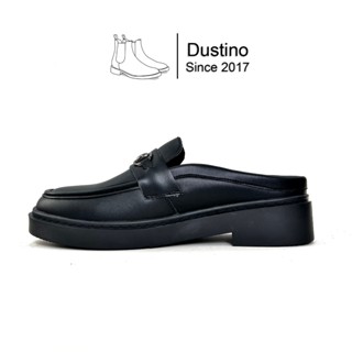 (2 màu) Giày Mules Slipper Black White, giày sục nam đen trắng nâng chiều cao 4cm