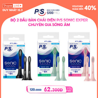 Marathon x Bộ 2 đầu bàn chải điện P/S - Trắng Răng Tự Nhiên