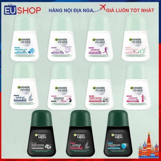 [CÓ CHE TÊN] Lăn khử mùi Garnier Mineral Nga Khử mùi Kháng khuẩn 48h