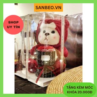 Set quà tặng sinh nhật, Valentine, Noel, ngày lễ cho nam và nữ có gấu bông gấu dâu losto ý nghĩa - SANBEO.VN