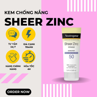 Kem Chống Nắng Neutrogena Sheer ZinC Dry Touch SPF50 88ml _BChoice
