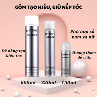 Butterfly | gôm xịt tóc nam nữ butterfly shadow 150ml 320ml 600ml chính hãng gôm bạc giữ nếp tạo kiểu nam nữ