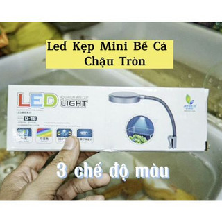 Đèn led kẹp mini Jeneca D1s bể cá tròn, Kẹp miệng kính cho bể cá cảnh