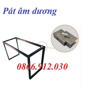 Ngàm pát sắt âm dương lắp ráp bàn ghế xếp gọn loại 20x40 và 25x50